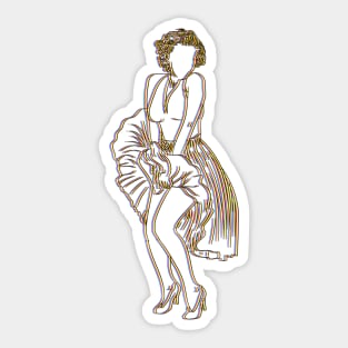 Marilyn CMYK Sticker